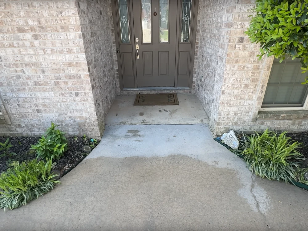 After pressure washing